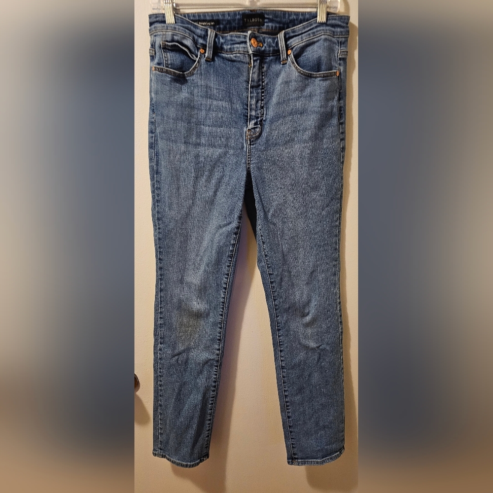 Talbots Blue Denim Straight Leg Jeans Women's Size‎ 10